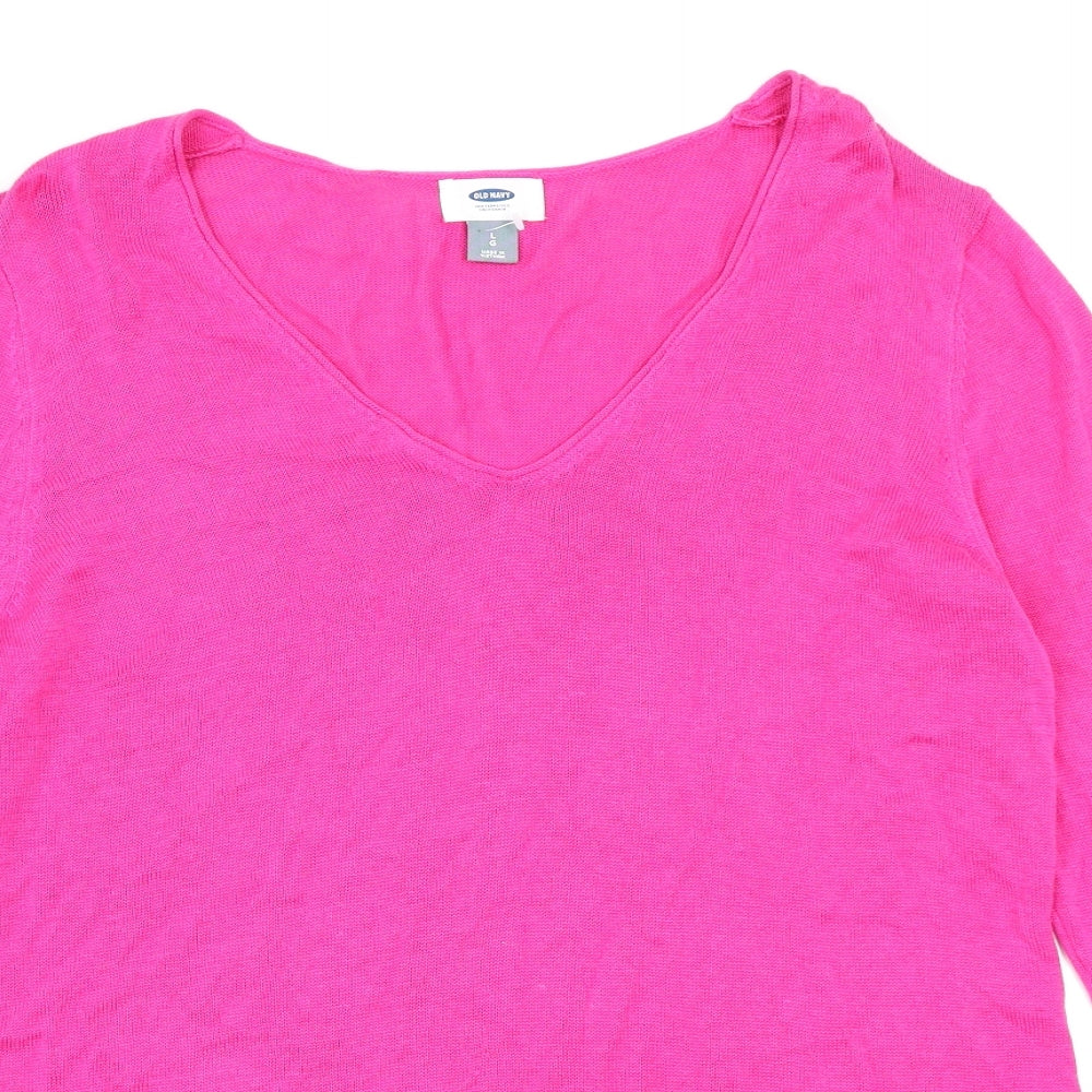 Preworn Womens Pink  Knit Pullover Jumper Size L