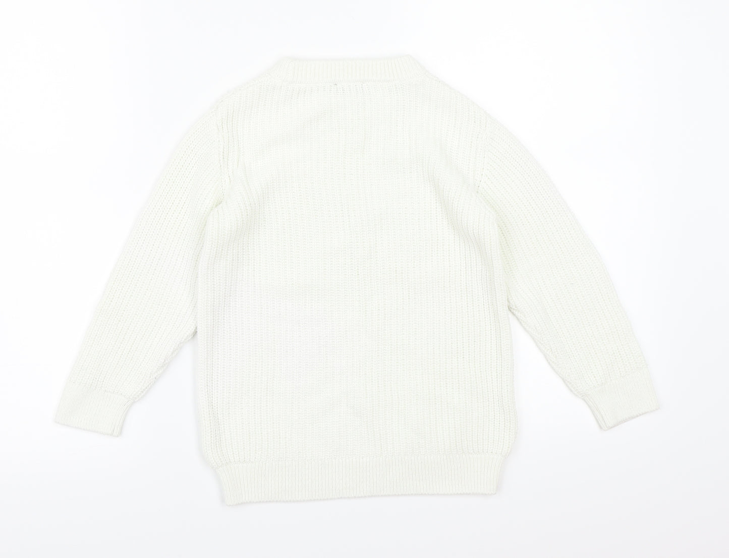 River Island Boys White  Knit  Jumper Size 5-6 Years