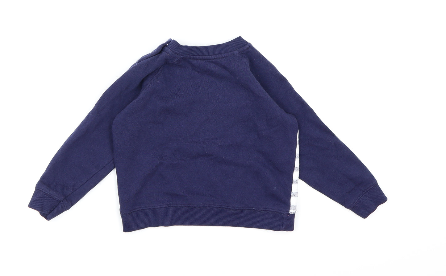 Nutmeg Boys Blue Striped Jersey Pullover Jumper Size 12-18 Months  - Sweatshirt