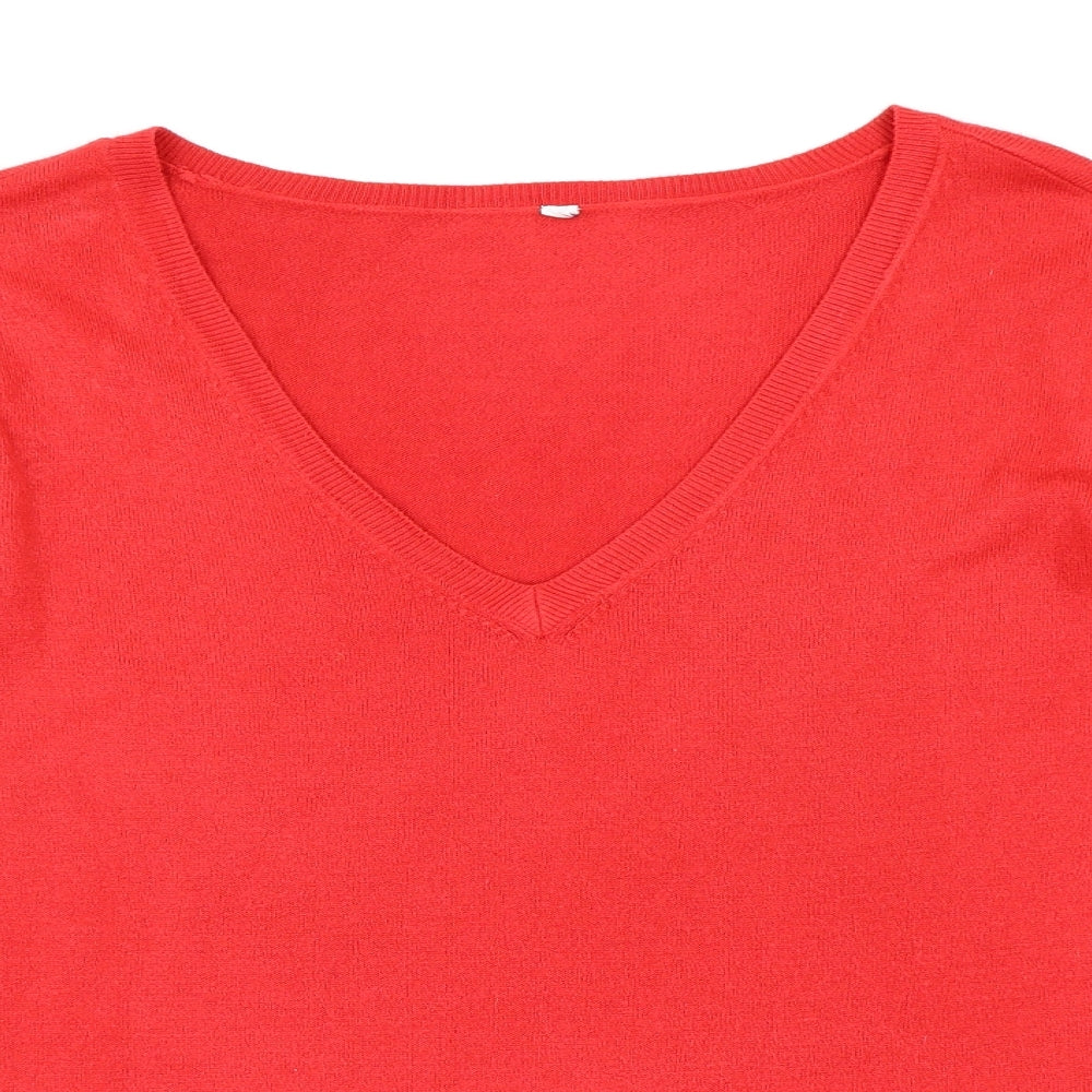 BHS Womens Red  Knit Pullover Jumper Size 22