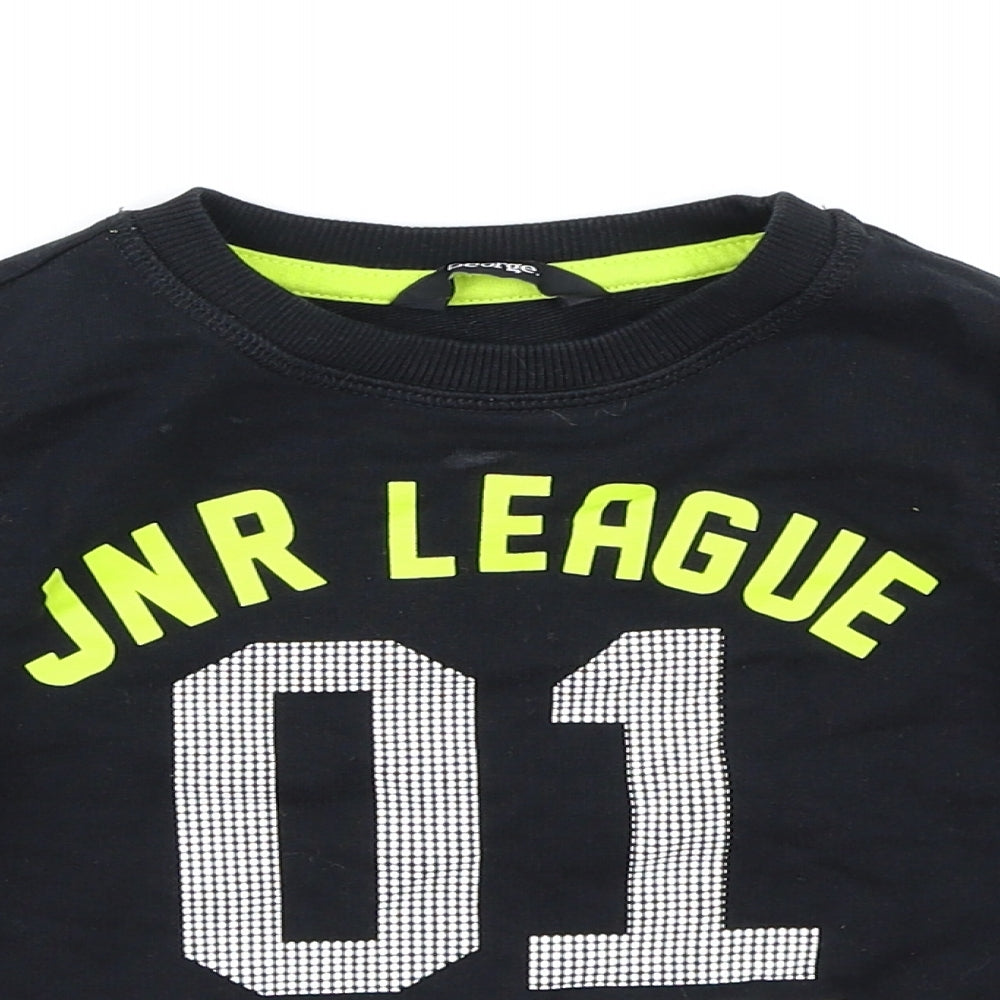George Boys Black  Jersey Pullover Jumper Size 18-24 Months