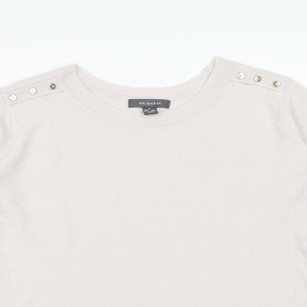 Primark Womens Ivory  Knit Pullover Jumper Size 10
