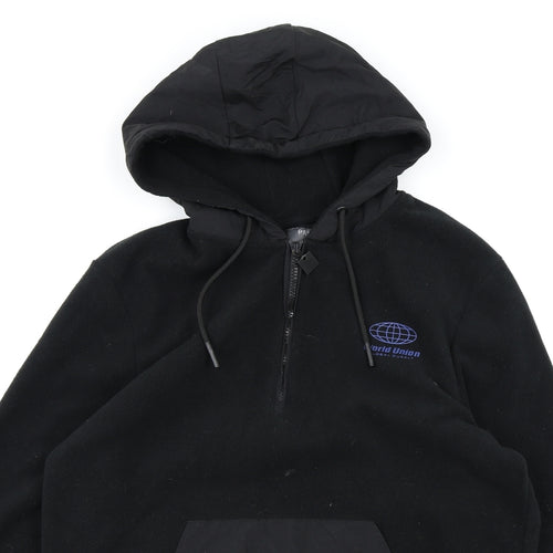 Primark Mens Black  Fleece Pullover Hoodie Size M