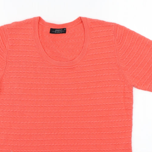 Papaya Womens Pink  Knit Pullover Jumper Size 8