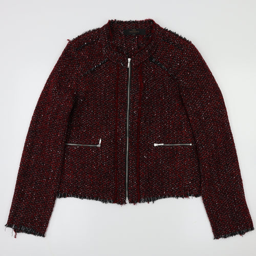 NEXT Womens Red Check  Jacket Coat Size 14