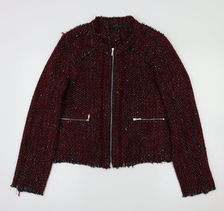 NEXT Womens Red Check Jacket Coat Size 14
