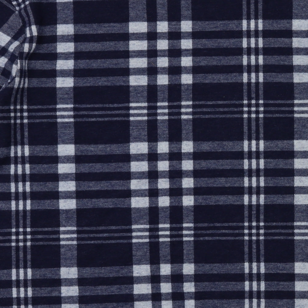 m&s Womens Blue Check  Pullover Jumper Size 14