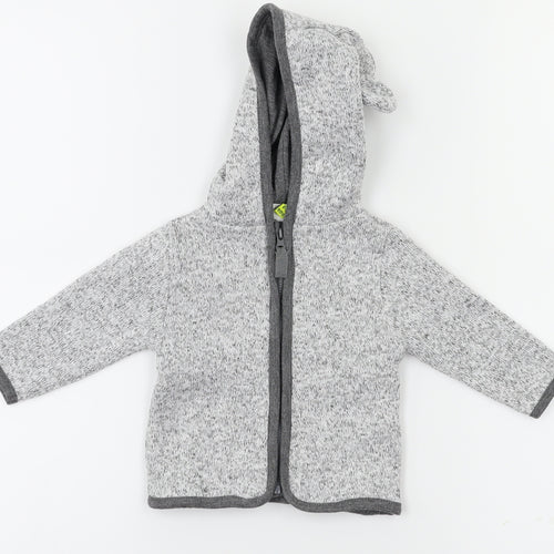 Hullabaloo Boys Grey   Basic Jacket Jacket Size 0-3 Months