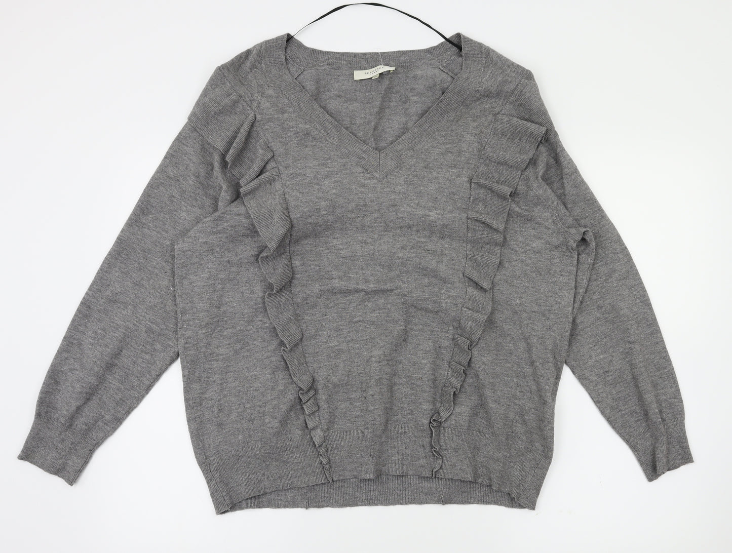 Selected Womens Grey   Pullover Jumper Size M