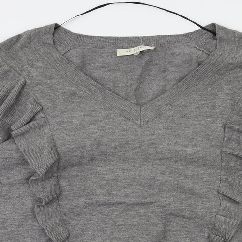 Selected Womens Grey   Pullover Jumper Size M