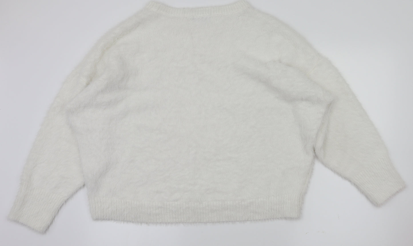 F&F Womens White   Pullover Jumper Size 18