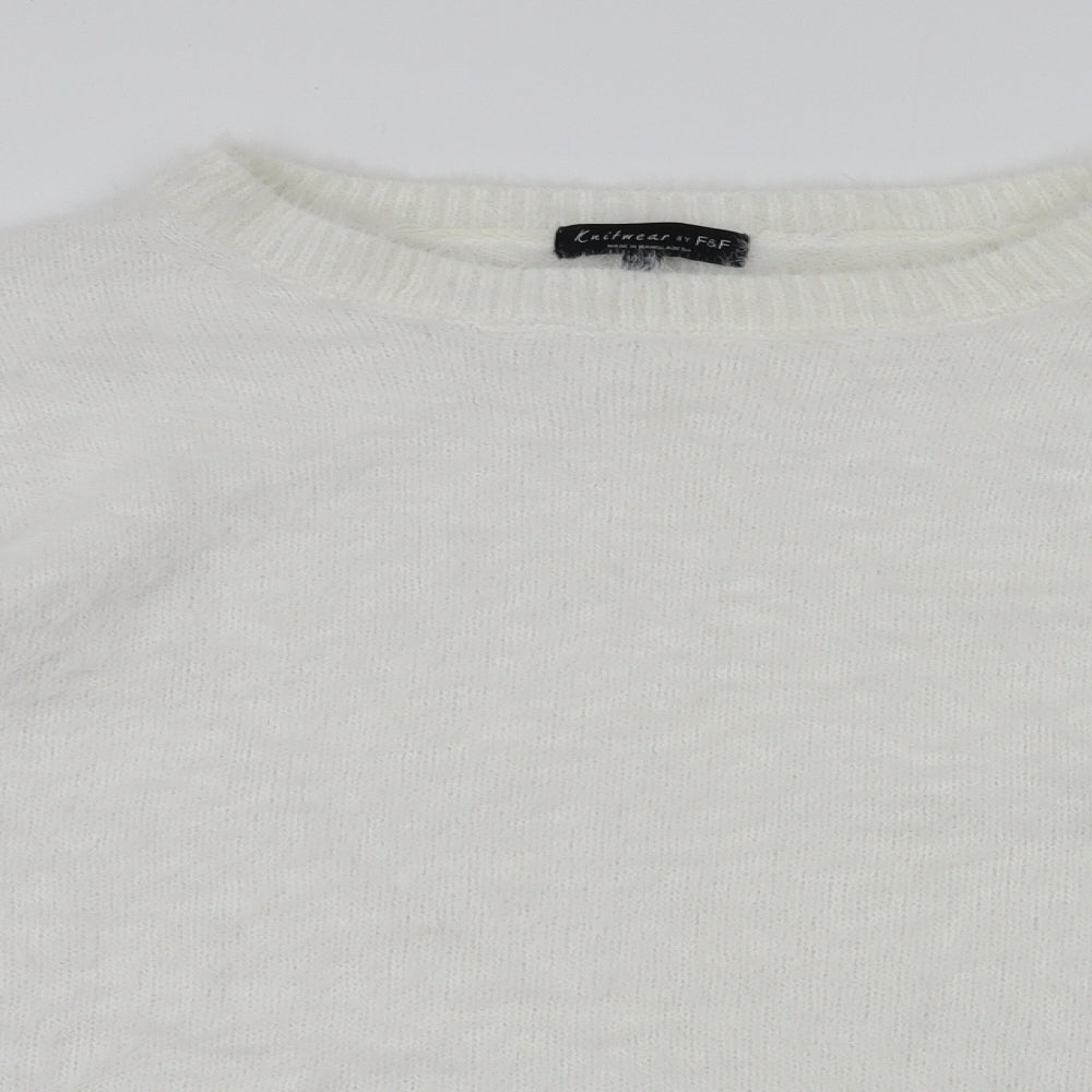 F&F Womens White   Pullover Jumper Size 18