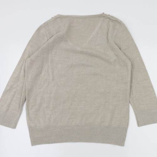 Debenhams Womens Beige   Basic T-Shirt Size 12