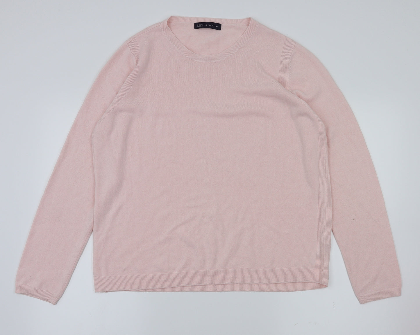 m&s Womens Pink   Basic T-Shirt Size 18