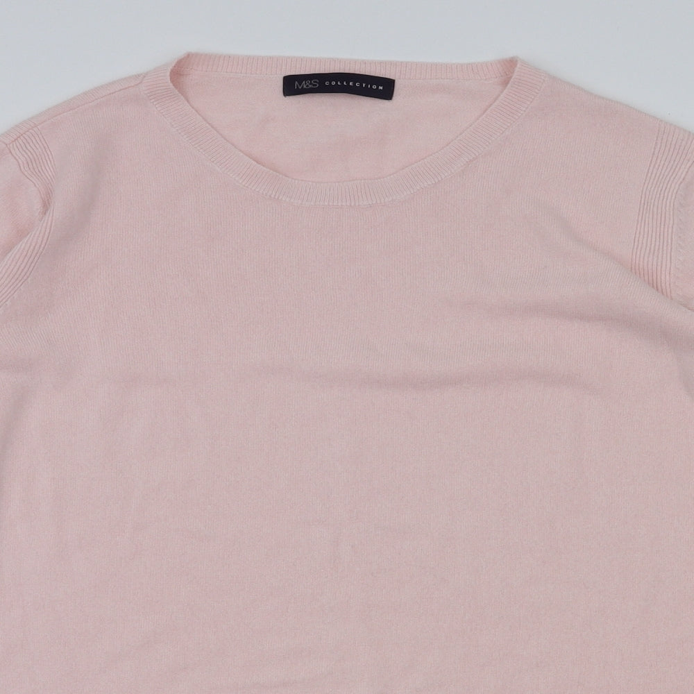 m&s Womens Pink   Basic T-Shirt Size 18