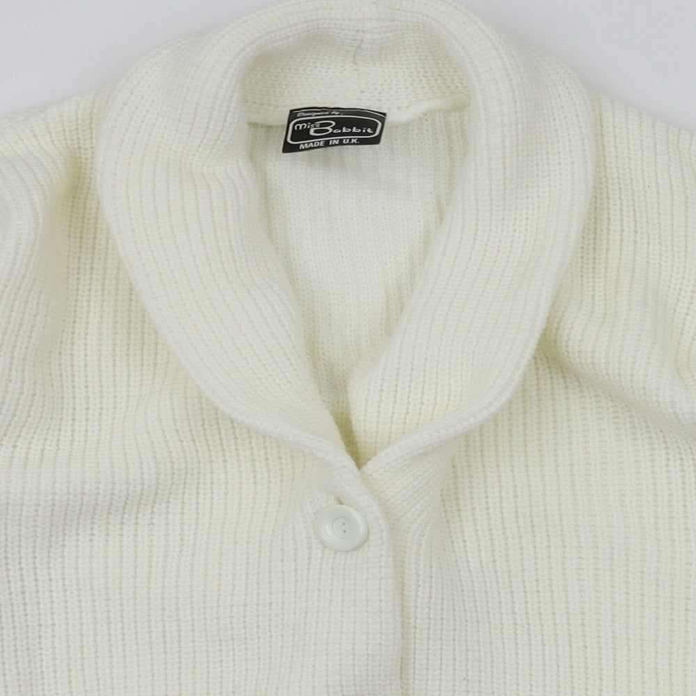 MISS BABBIT Womens Ivory   Cardigan Jumper Size S