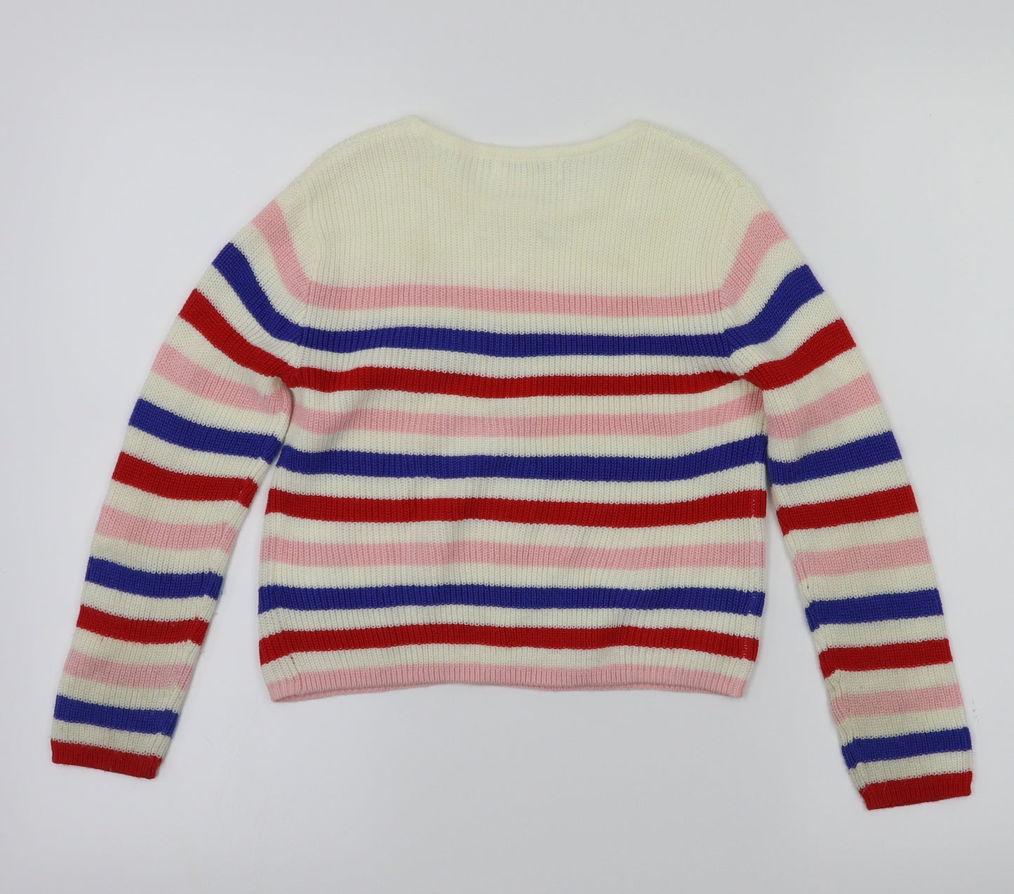 H&M Girls Multicoloured Striped  Pullover Jumper Size 5-6 Years