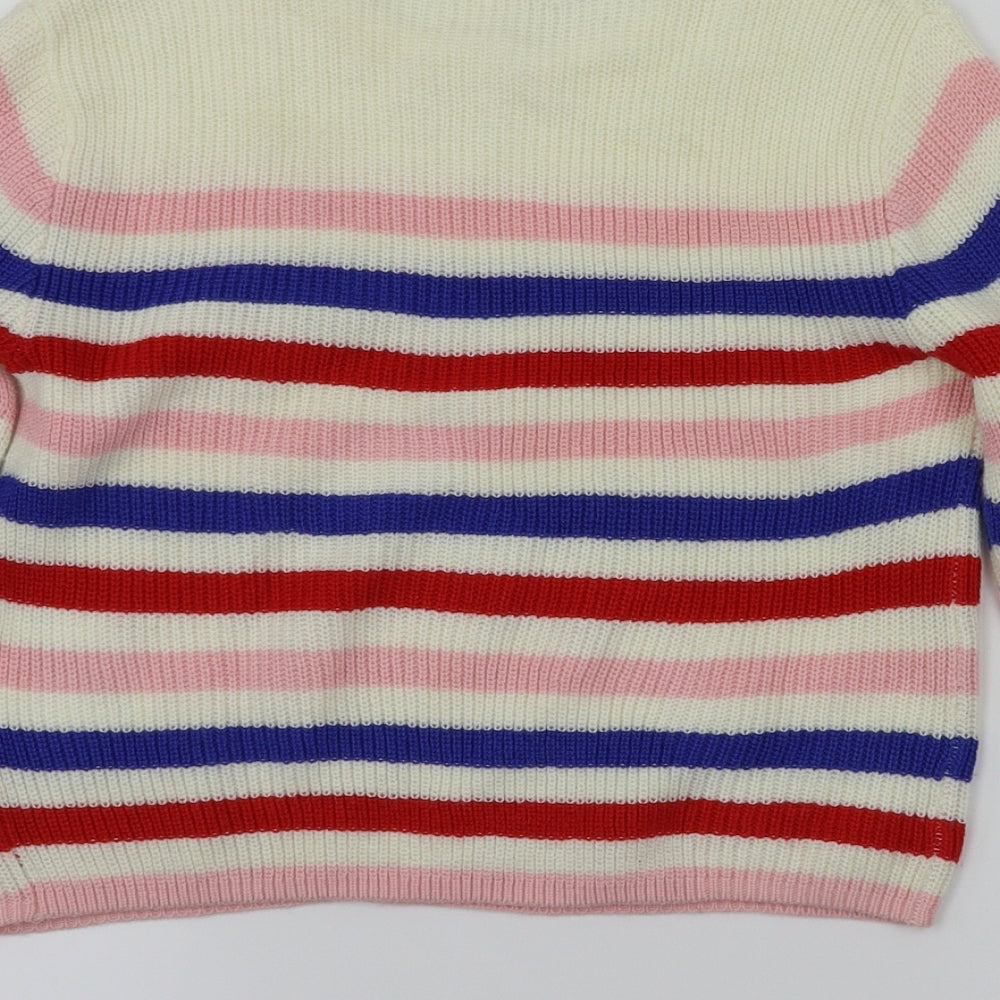 H&M Girls Multicoloured Striped  Pullover Jumper Size 5-6 Years