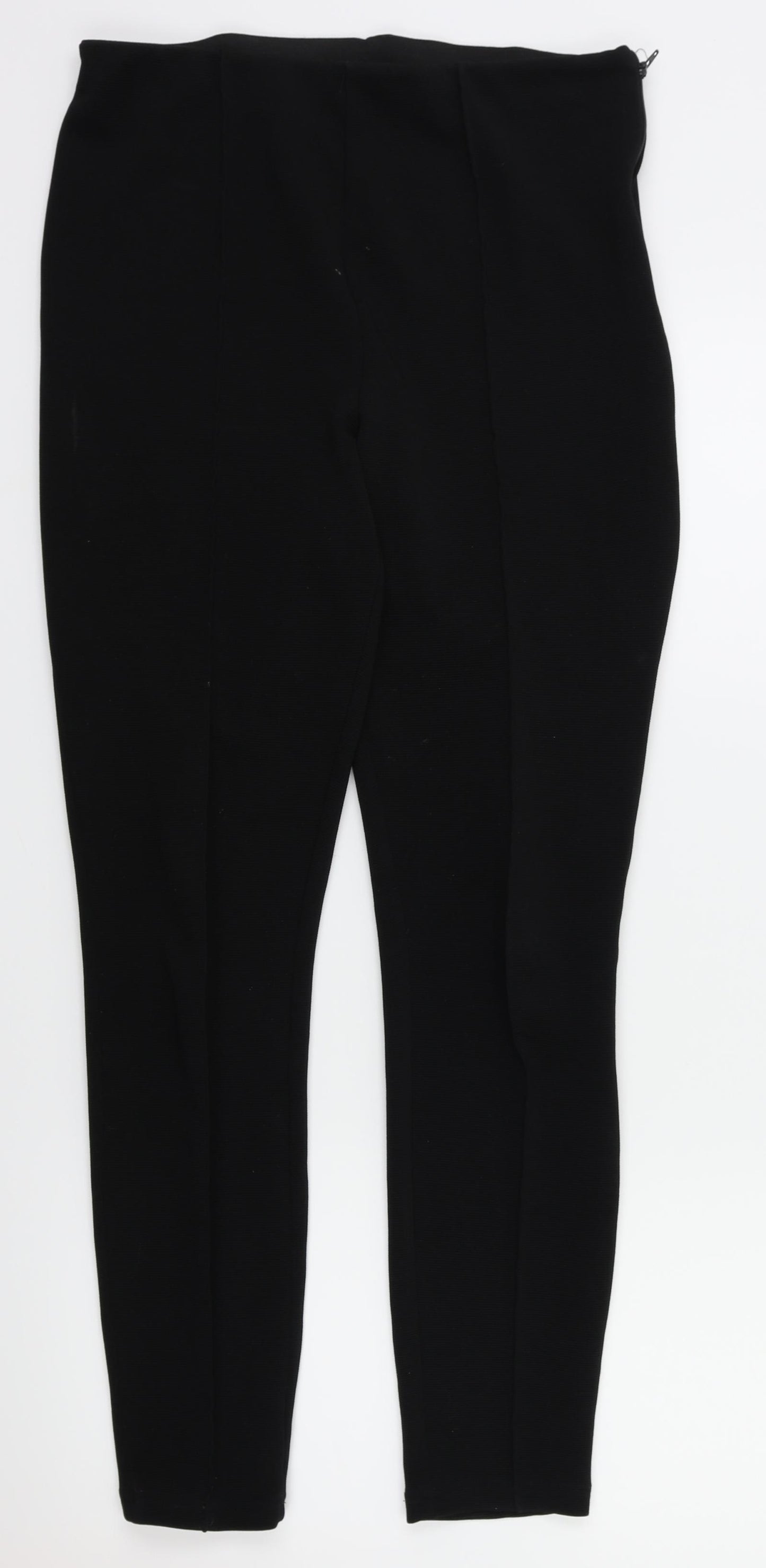 Papaya Womens Black   Trousers  Size 12 L28 in - Stretch waistband