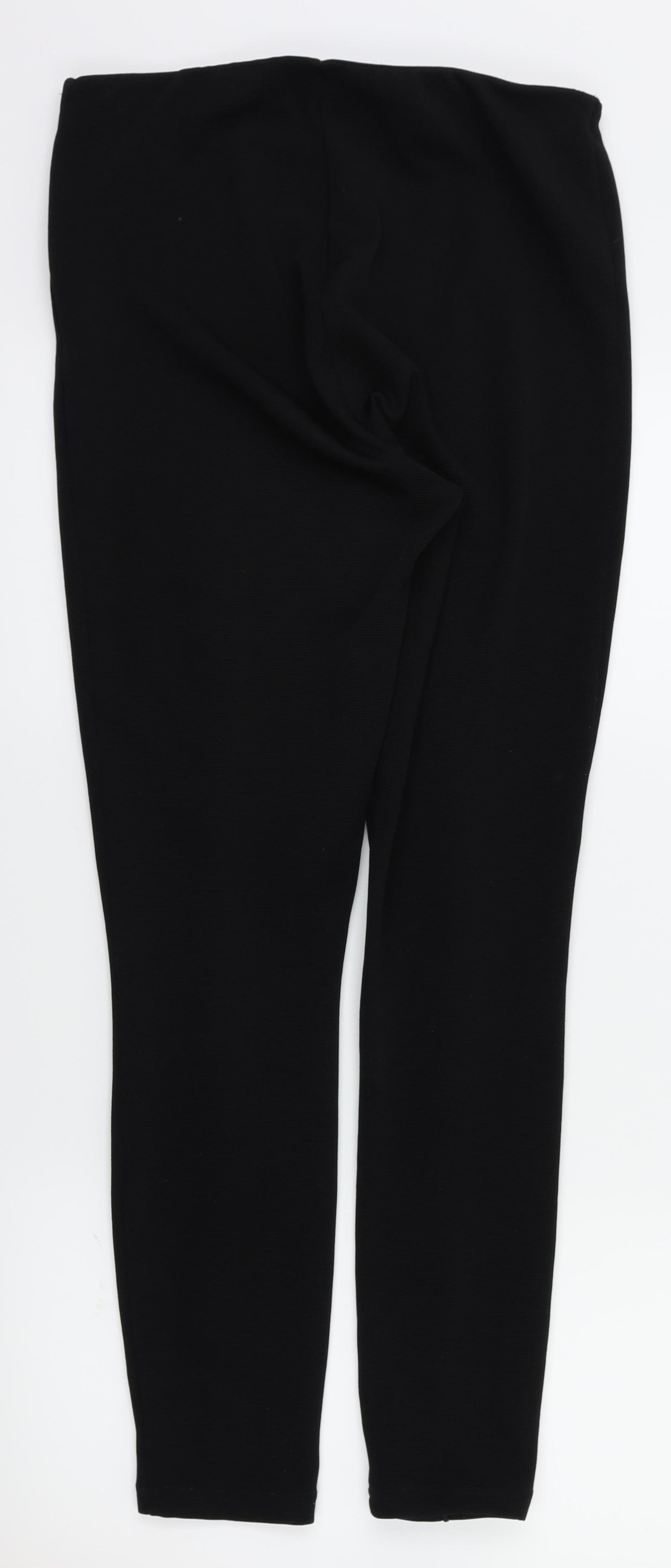 Papaya Womens Black   Trousers  Size 12 L28 in - Stretch waistband