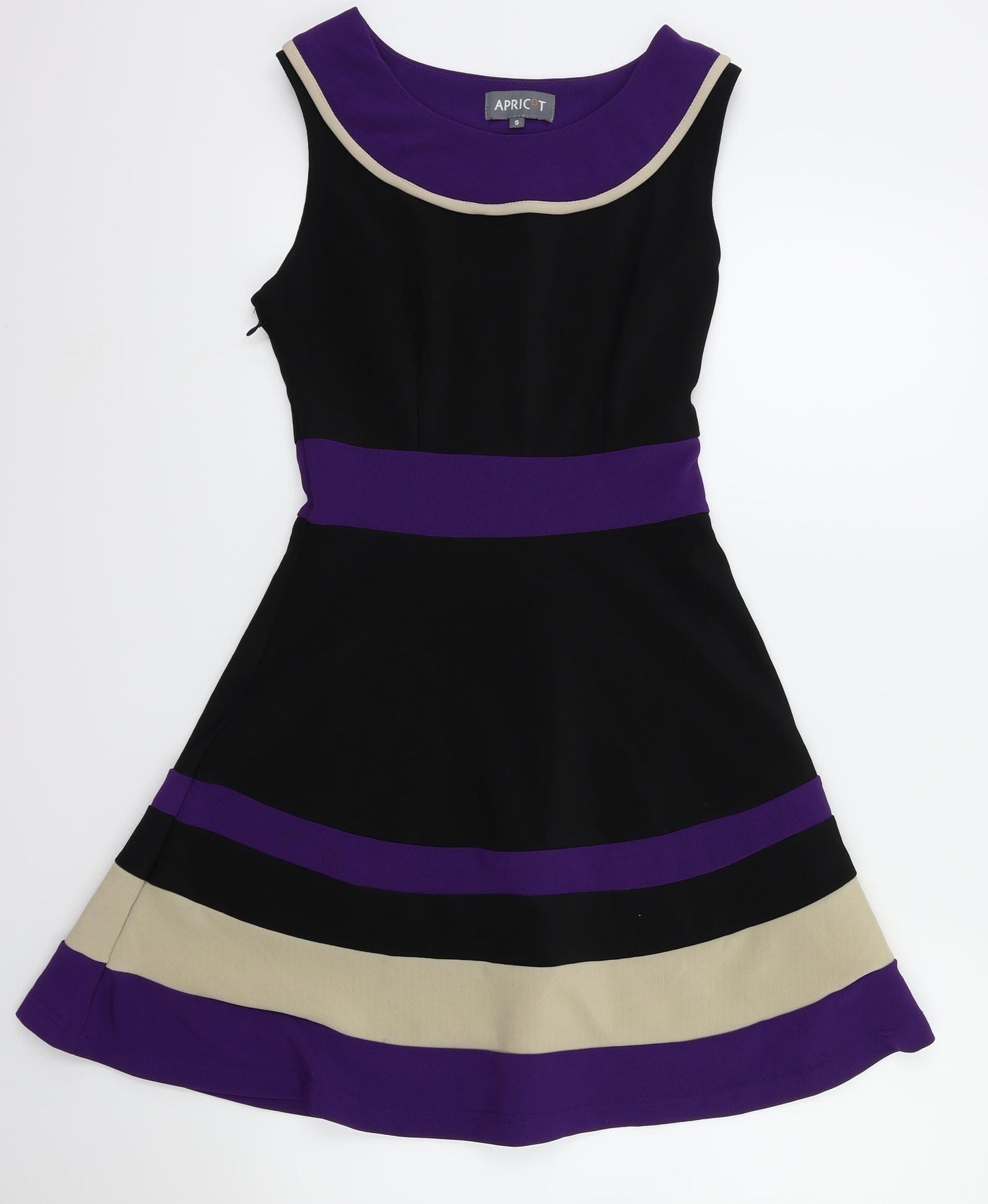 Apricot Womens Purple Striped  Fit & Flare  Size 8