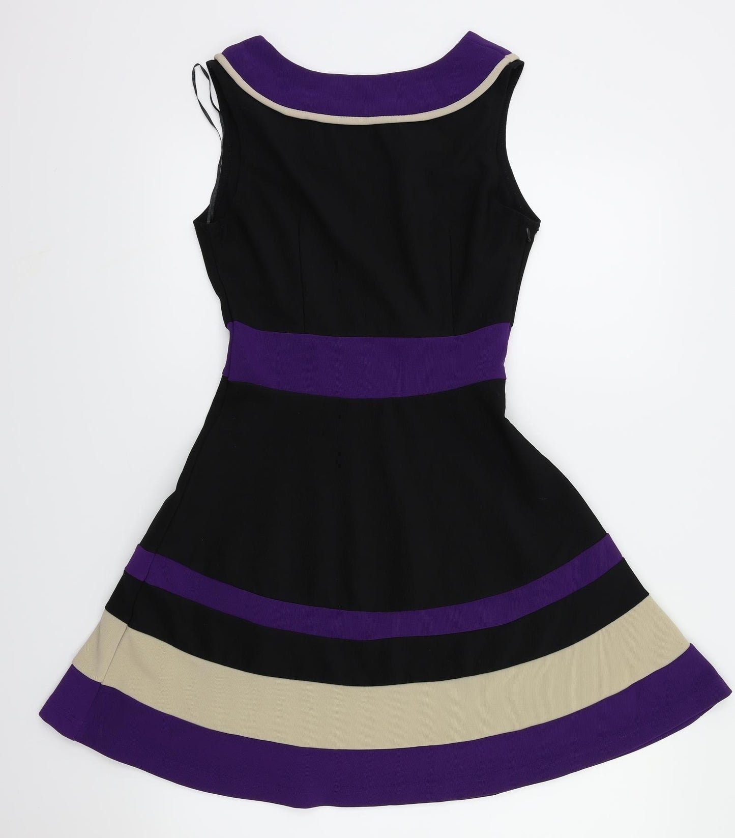 Apricot Womens Purple Striped  Fit & Flare  Size 8