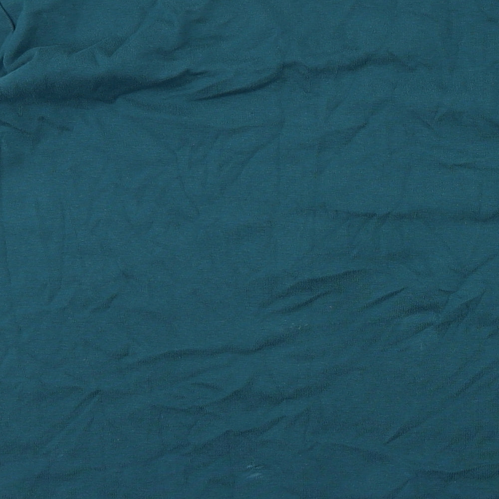 Mia Moda Womens Green Floral  Basic T-Shirt Size 16