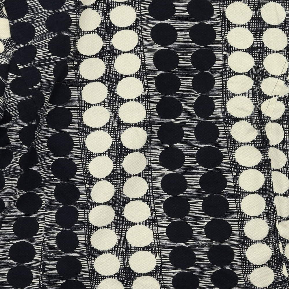 ELVI Womens Blue Polka Dot  Jacket Blazer Size 16