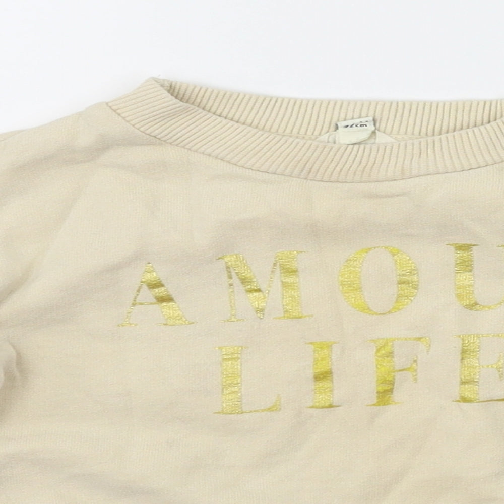 River Island Girls Beige   Pullover Jumper Size 12-18 Months