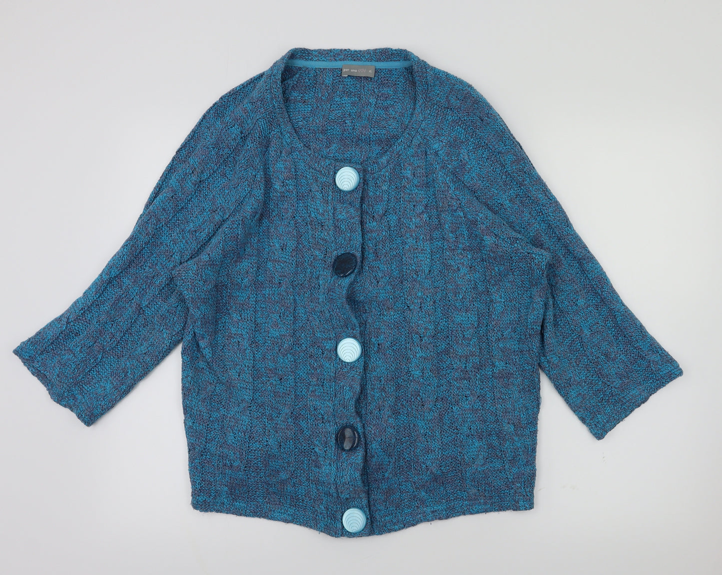 m&s Womens Blue   Cardigan Jumper Size XL