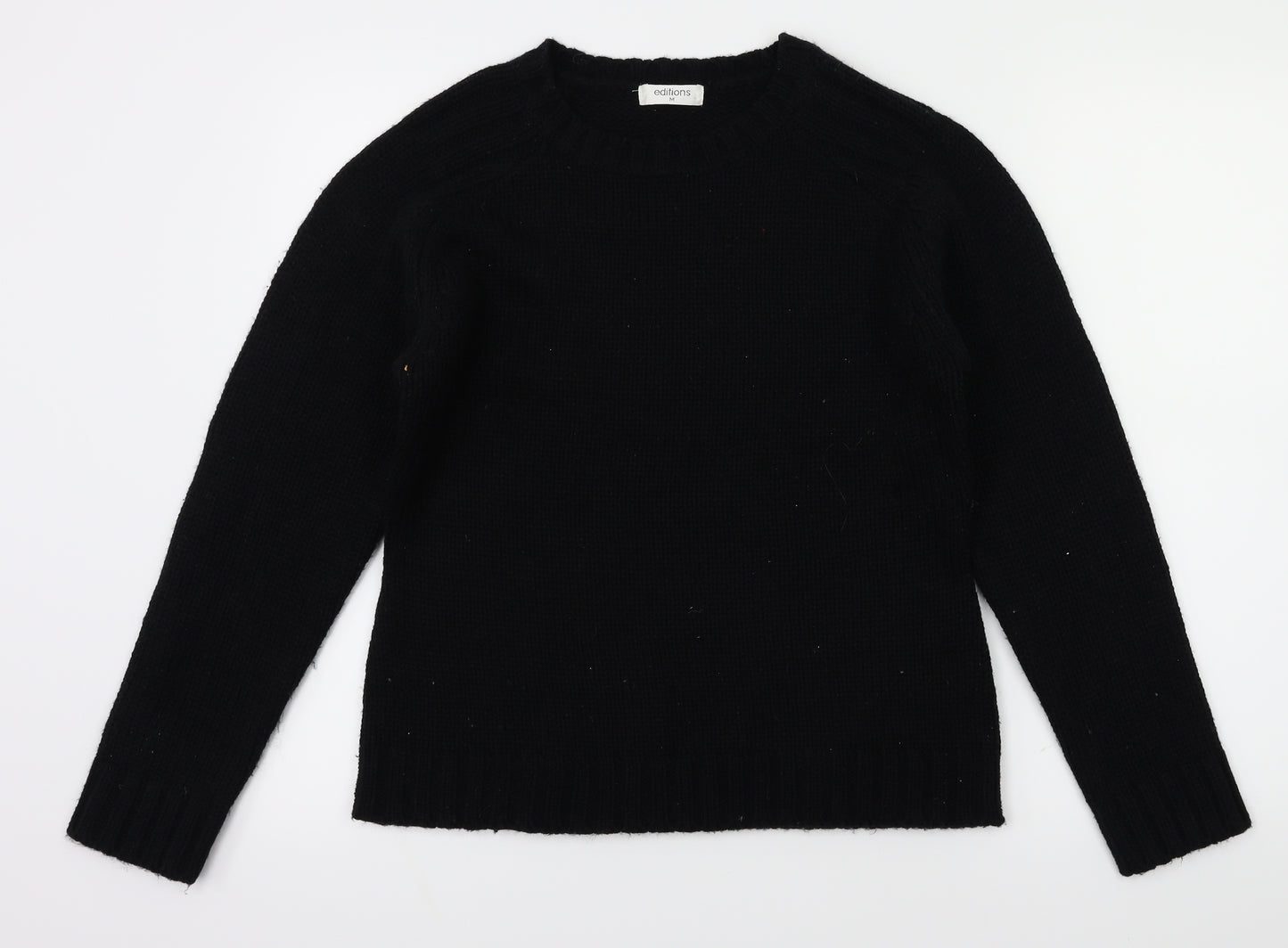 editions Womens Black   Pullover Sweatshirt Size M