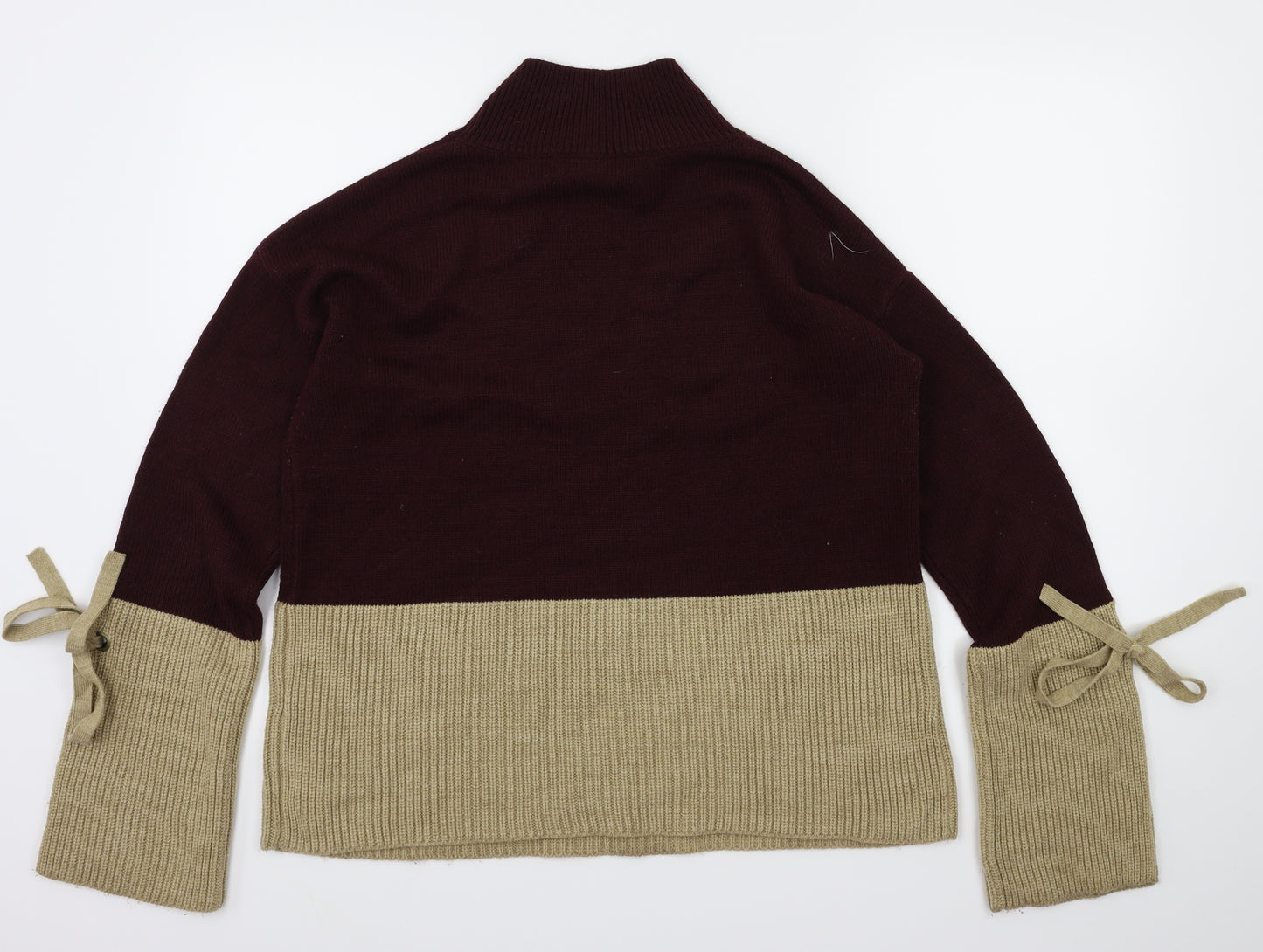 Primark Womens Red Houndstooth  Pullover Jumper Size M