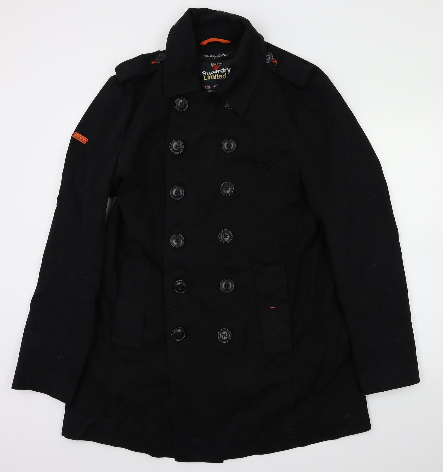 Superdry Mens Black   Jacket Coat Size XL
