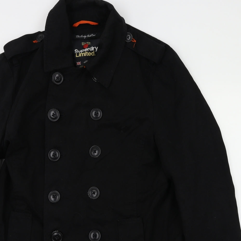 Superdry Mens Black   Jacket Coat Size XL