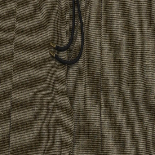 M&S Womens Brown Check  Trousers  Size 20 L27 in - Stretch waistband