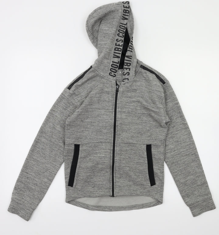 Nutmeg Boys Grey   Full Zip Hoodie Size 9-10 Years