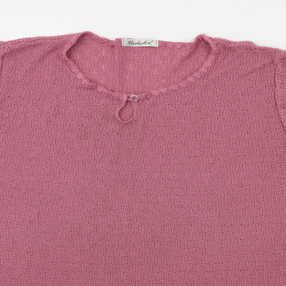 Berkertex Womens Pink   Basic T-Shirt Size 18