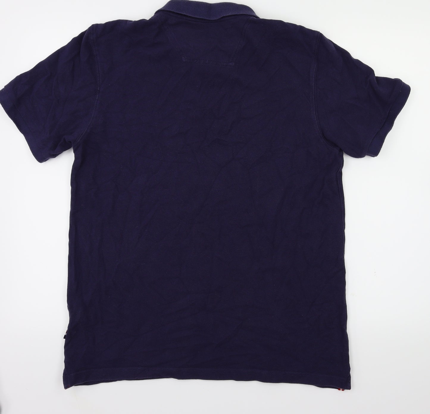 Joules Mens Blue Houndstooth   Polo Size M