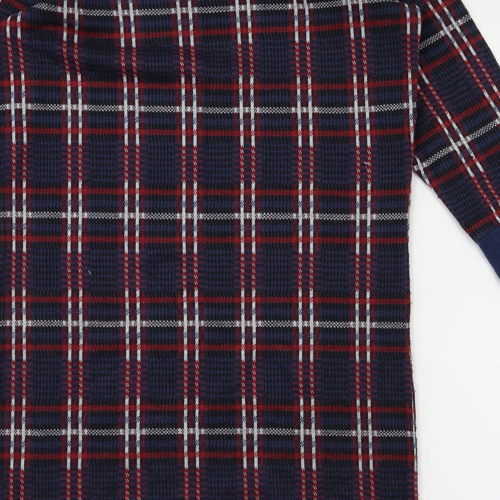 TU Womens Blue Check  A-Line  Size 6