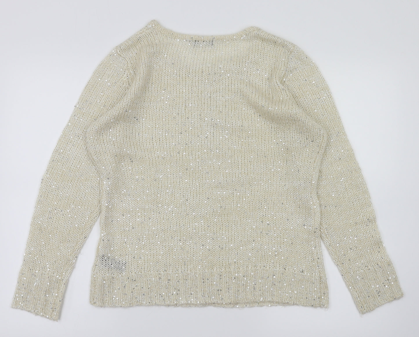 M&Co Womens Ivory   Pullover Jumper Size L