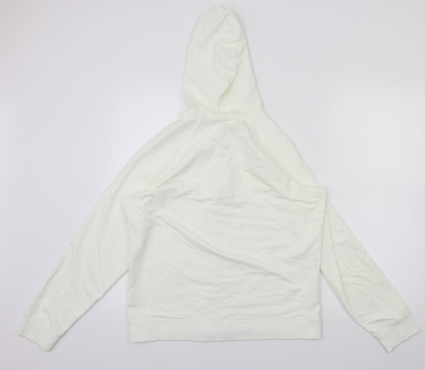 m&s Womens White   Full Zip Jumper Size 16