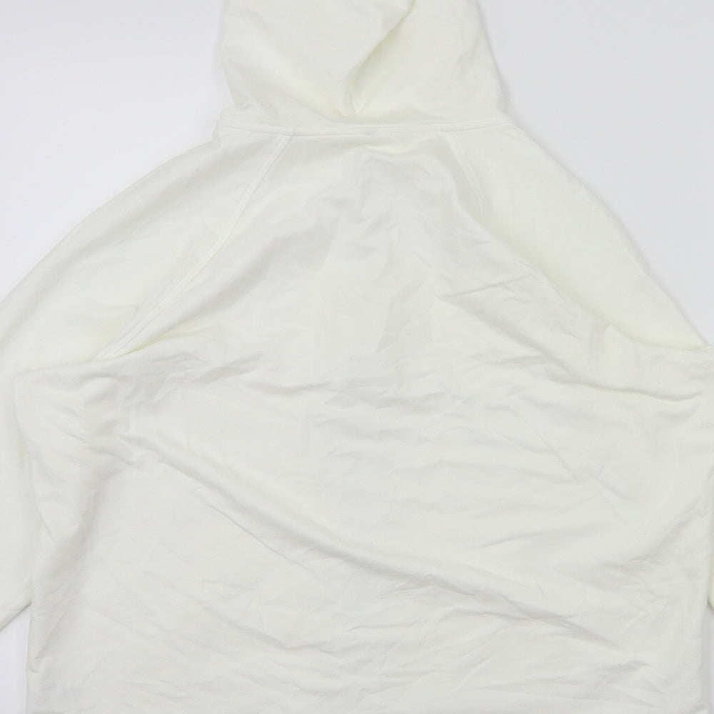 m&s Womens White   Full Zip Jumper Size 16