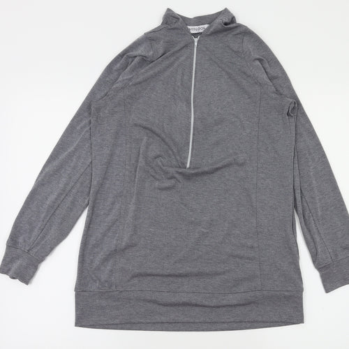 MissLook Womens Grey   Full Zip Jumper Size S