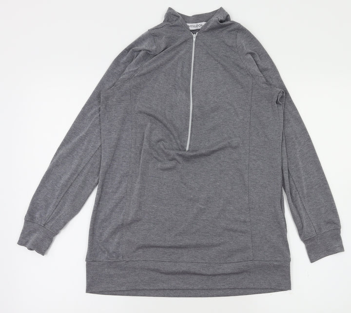 MissLook Womens Grey Full Zip Jumper Size S