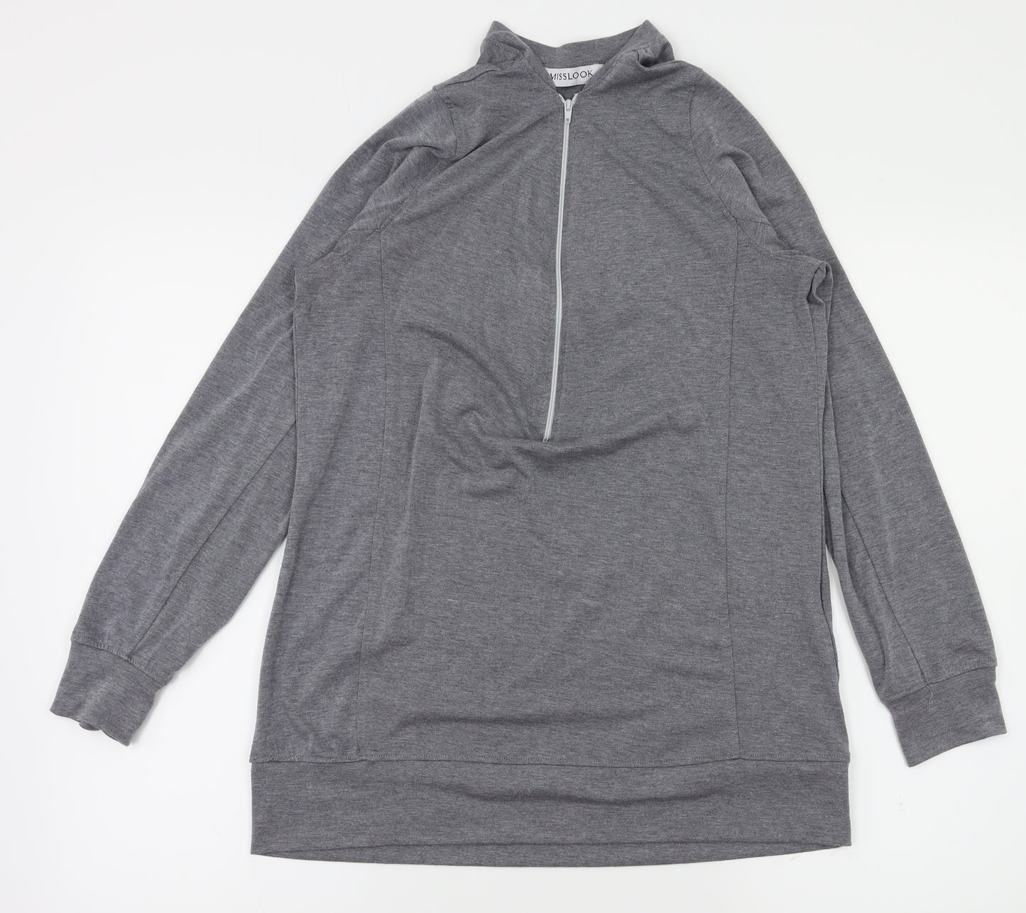 MissLook Womens Grey   Full Zip Jumper Size S