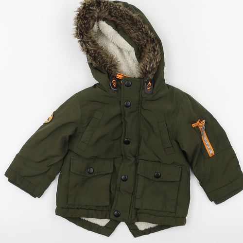 Mini Rebel  Green Ikat  Basic Coat Coat Size 9-12 Months