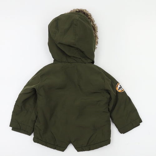 Mini Rebel  Green Ikat  Basic Coat Coat Size 9-12 Months