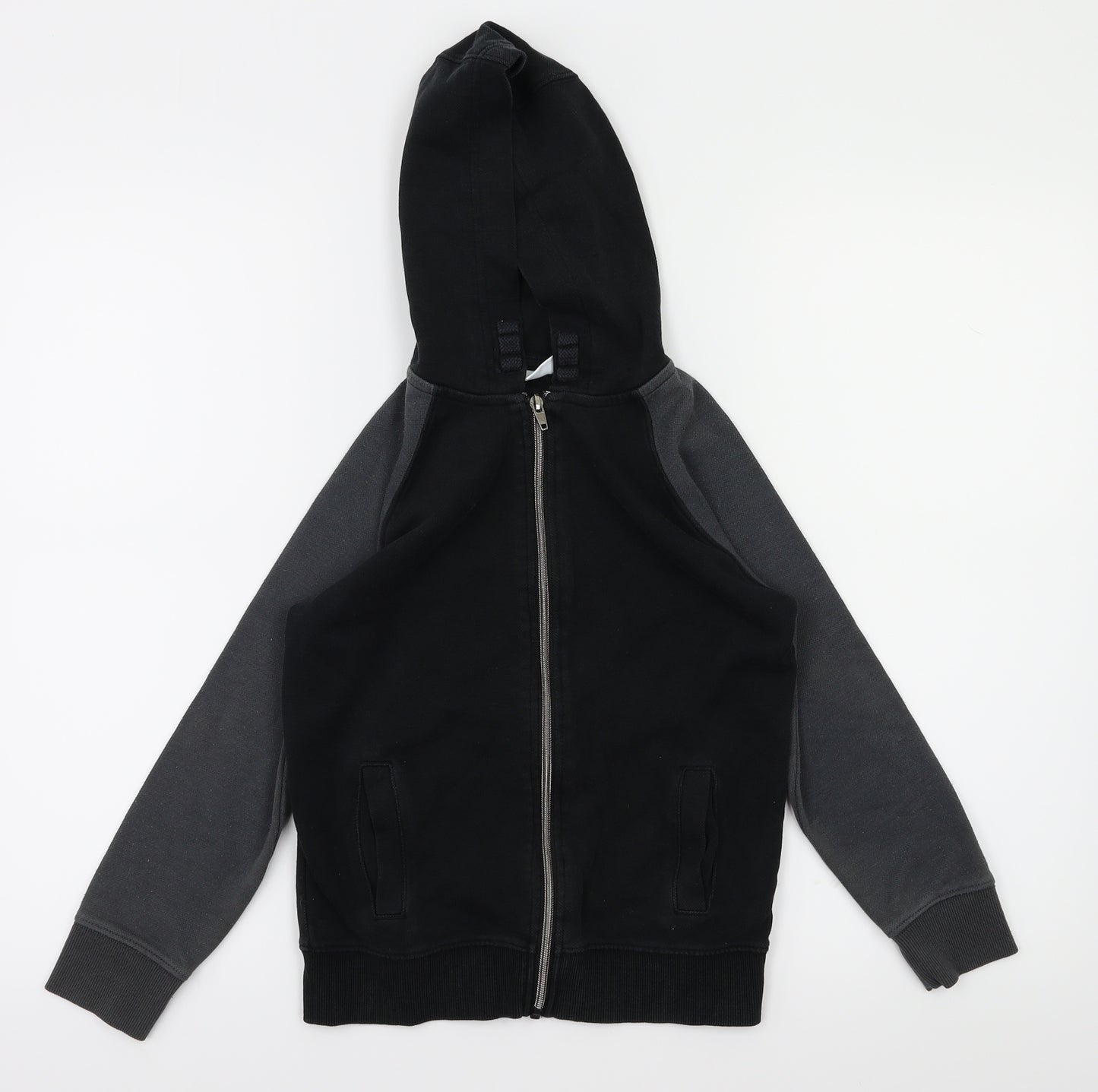 F&F Boys Black   Full Zip Hoodie Size 7-8 Years