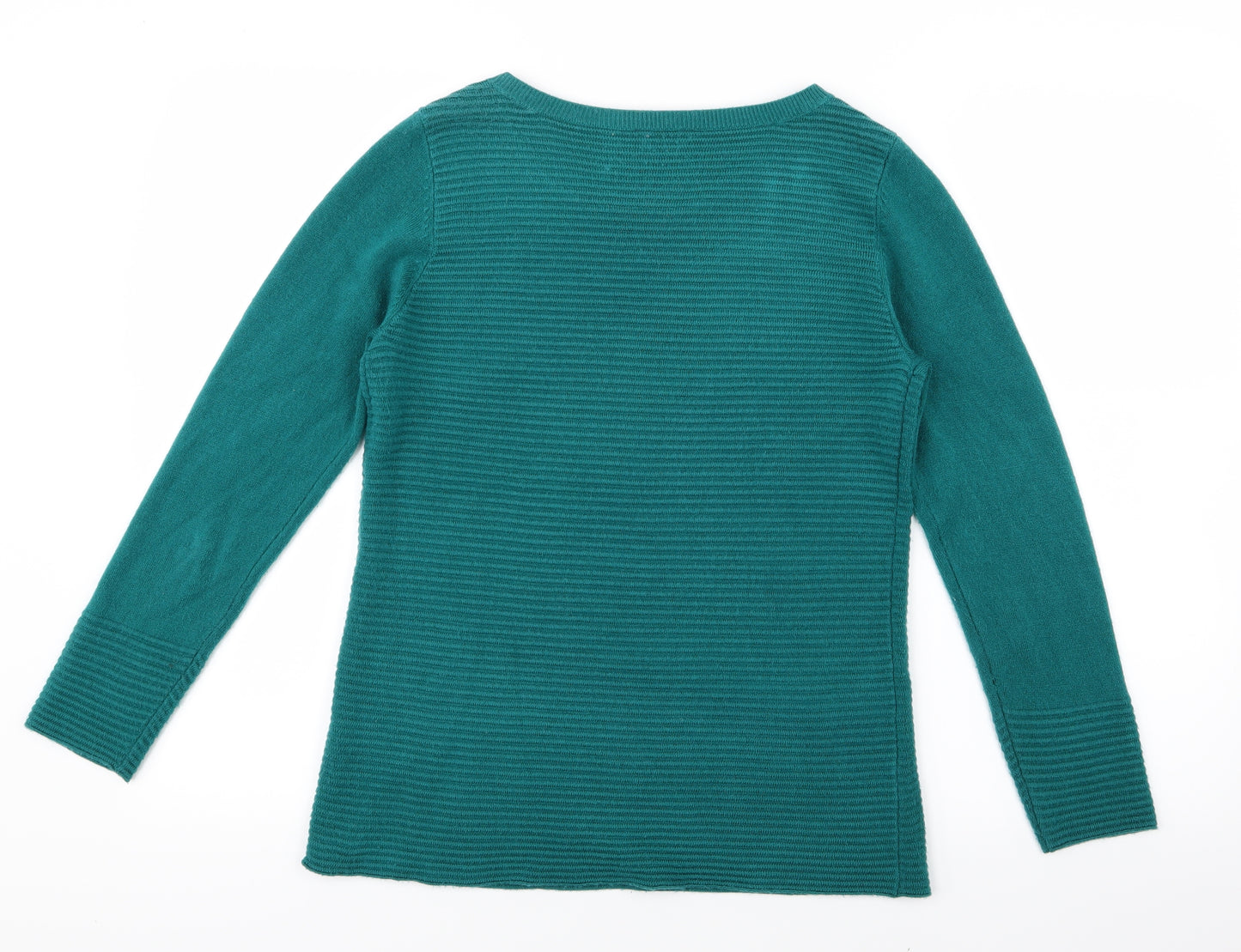 M&Co Womens Green  Knit Pullover Jumper Size 10