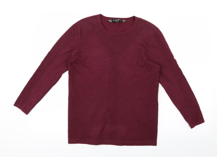 Principles Womens Purple  Knit Pullover Jumper Size 12